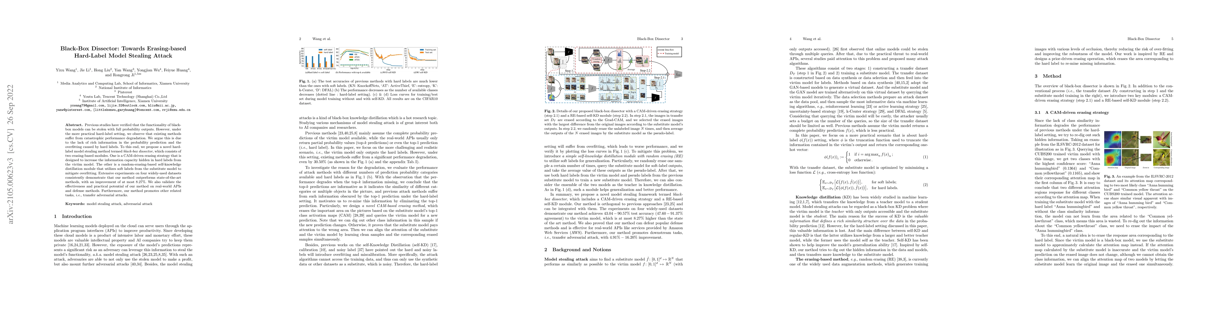 Thumbnail for Black-Box Dissector: Towards Erasing-based Hard-Label Model Stealing
  Attack