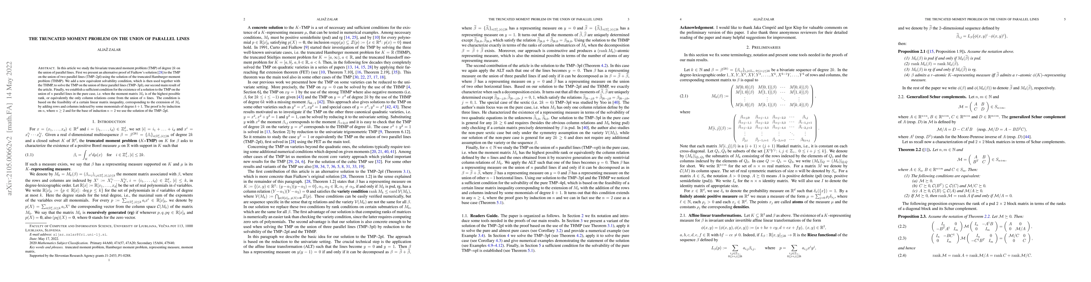 Thumbnail for The truncated moment problem on the union of parallel lines