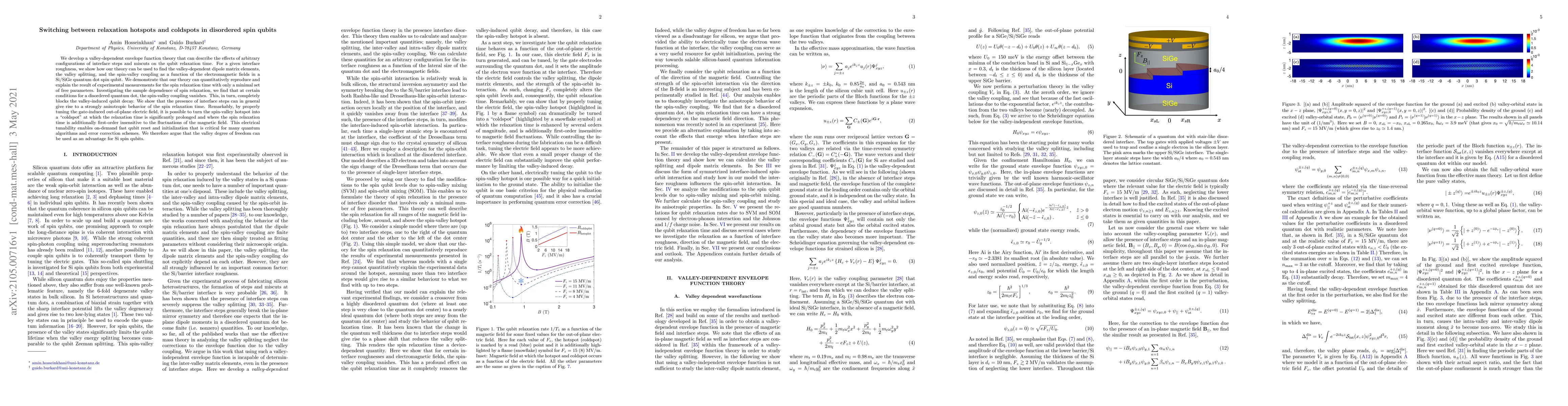 Thumbnail for Switching between relaxation hotspots and coldspots in disordered spin
  qubits