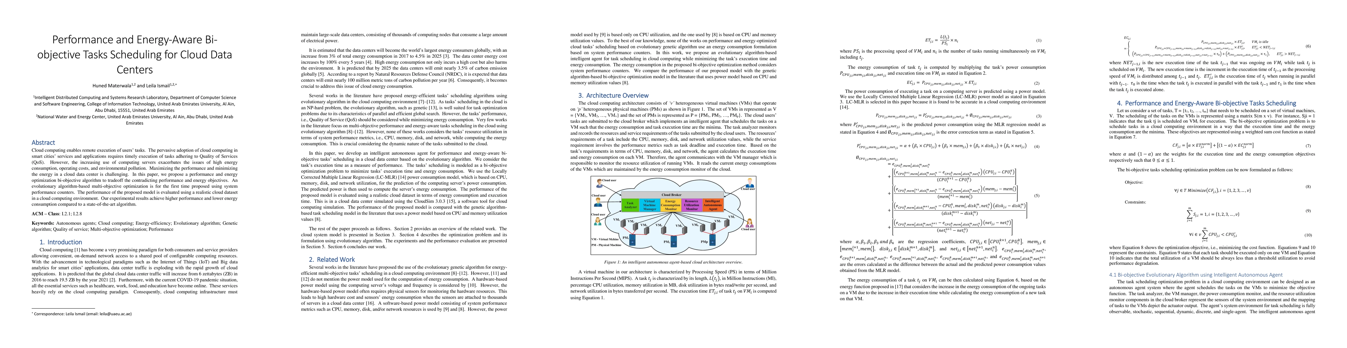 Thumbnail for Performance and Energy-Aware Bi-objective Tasks Scheduling for Cloud
  Data Centers