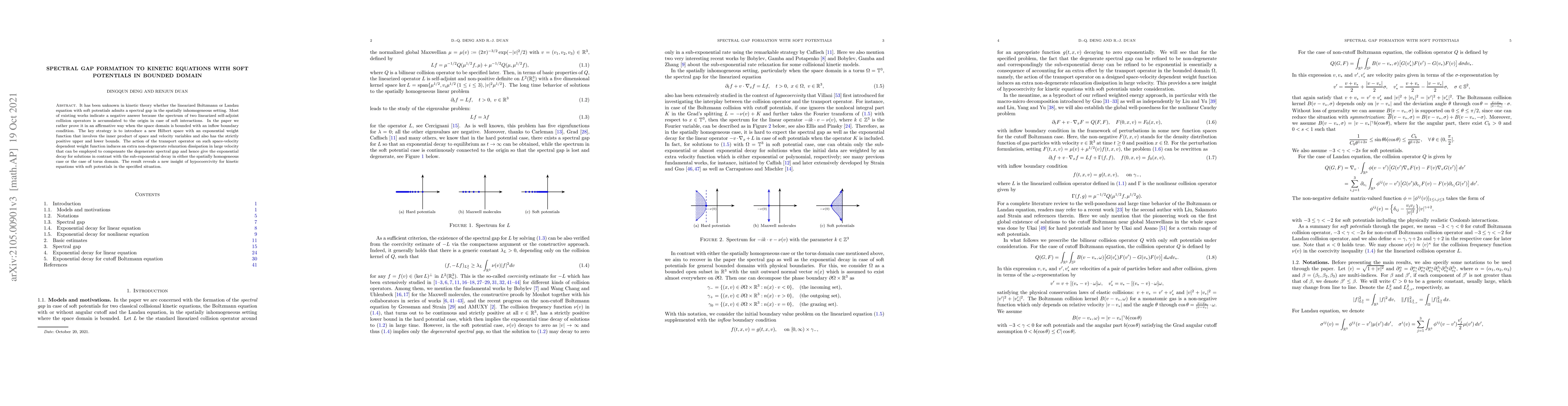Thumbnail for Spectral gap formation to kinetic equations with soft potentials in
  bounded domain