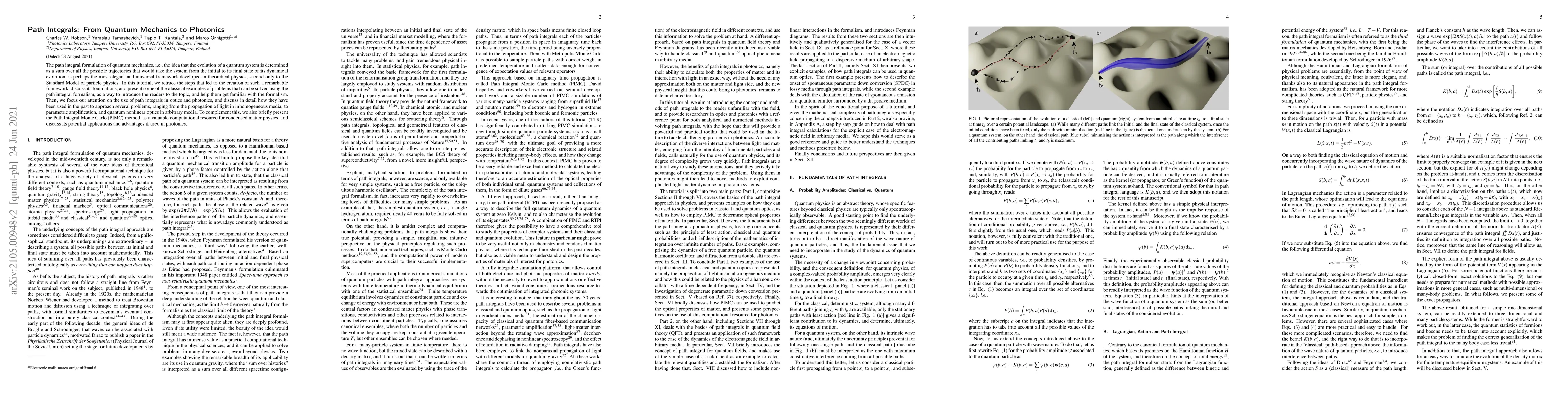 Thumbnail for Path Integrals: From Quantum Mechanics to Photonics