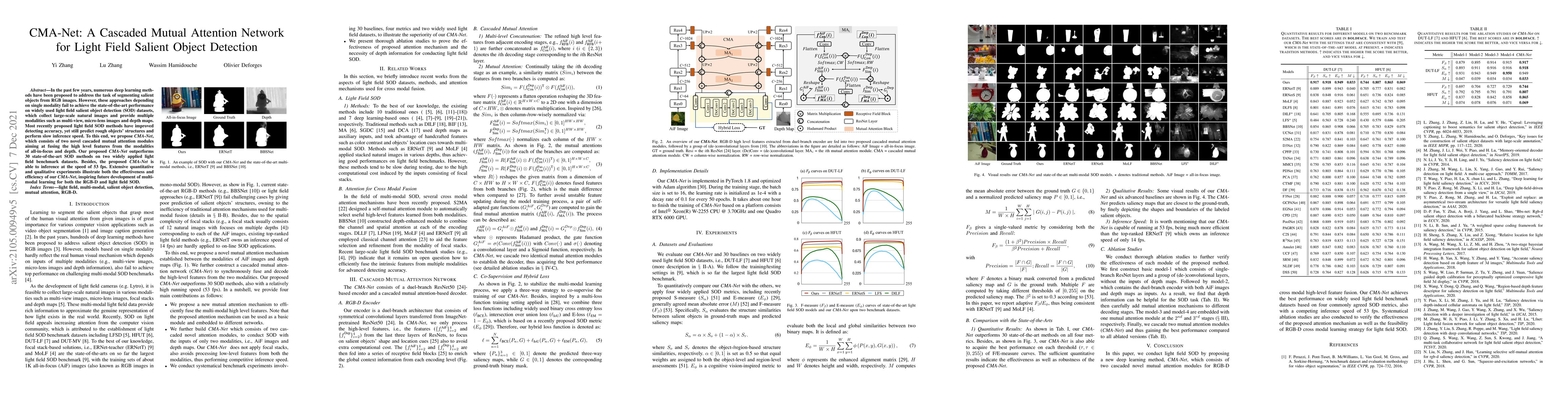 Thumbnail for CMA-Net: A Cascaded Mutual Attention Network for Light Field Salient
  Object Detection