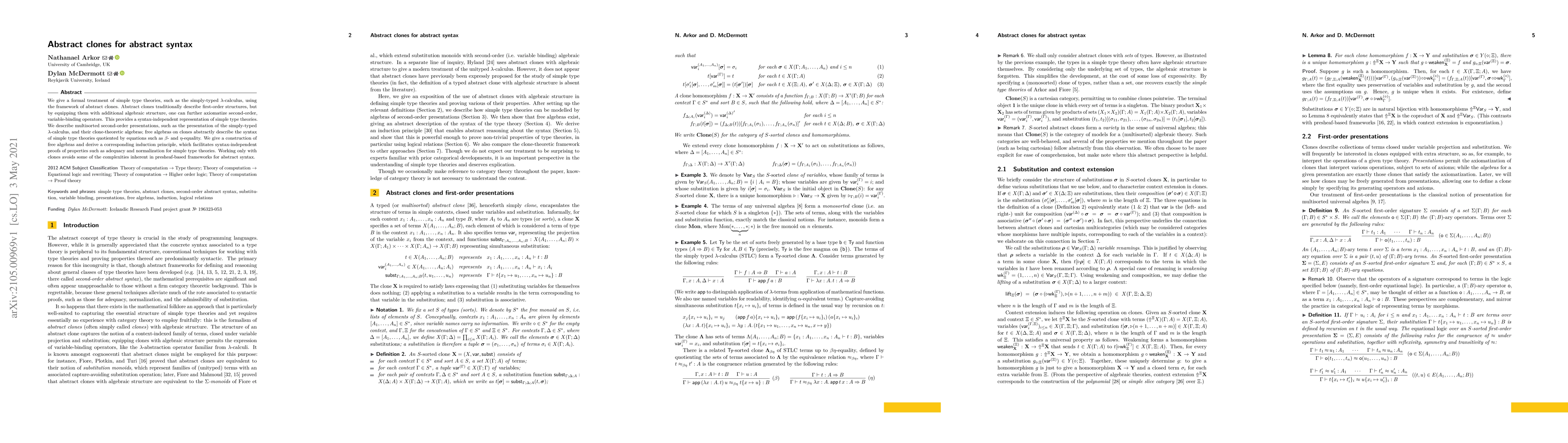 Thumbnail for Abstract clones for abstract syntax