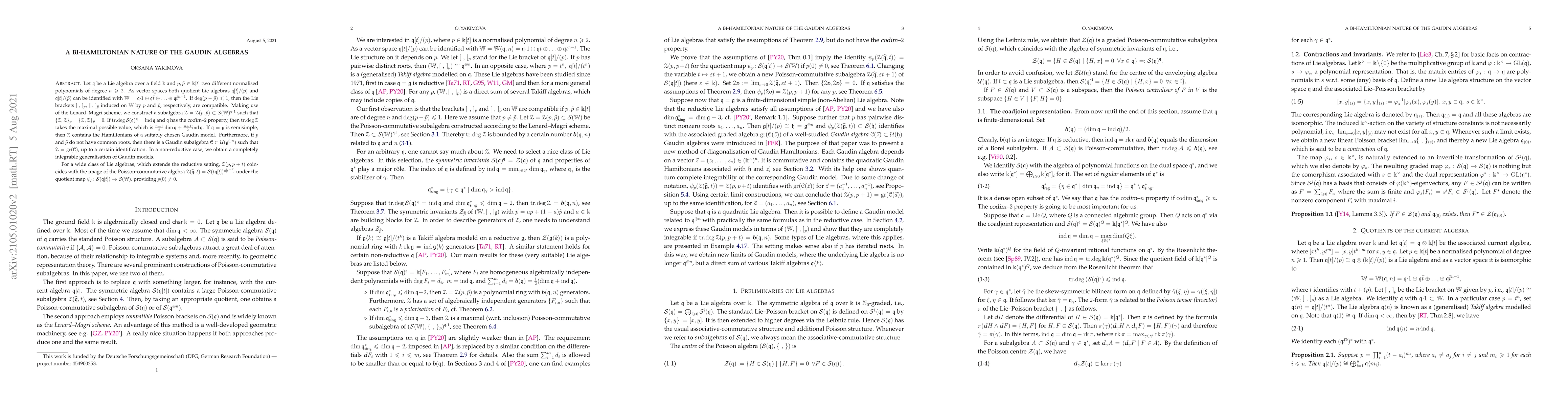 Thumbnail for A bi-Hamiltonian nature of the Gaudin algebras