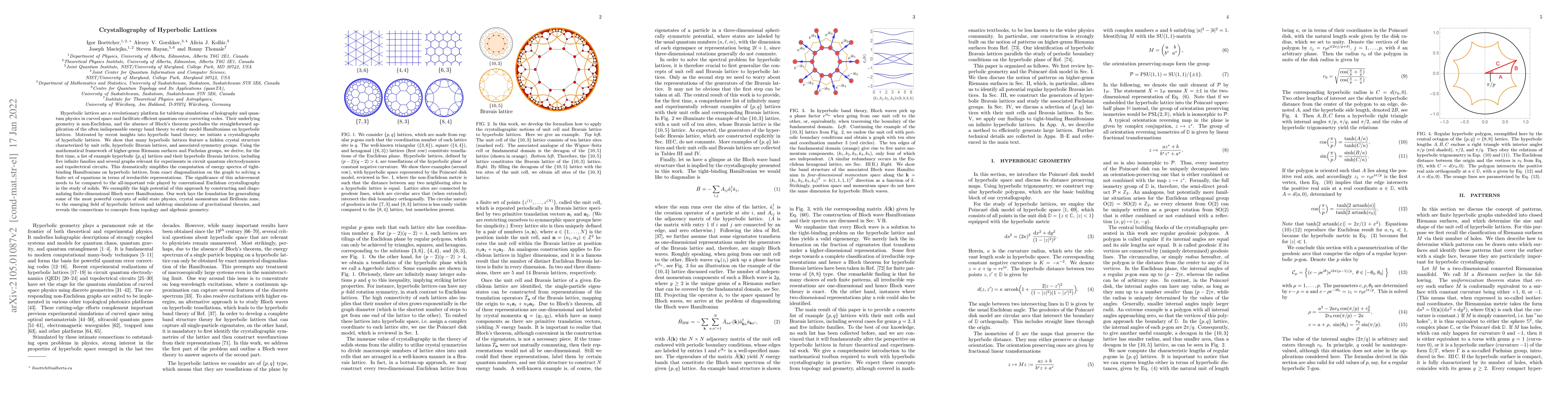 Thumbnail for Crystallography of Hyperbolic Lattices