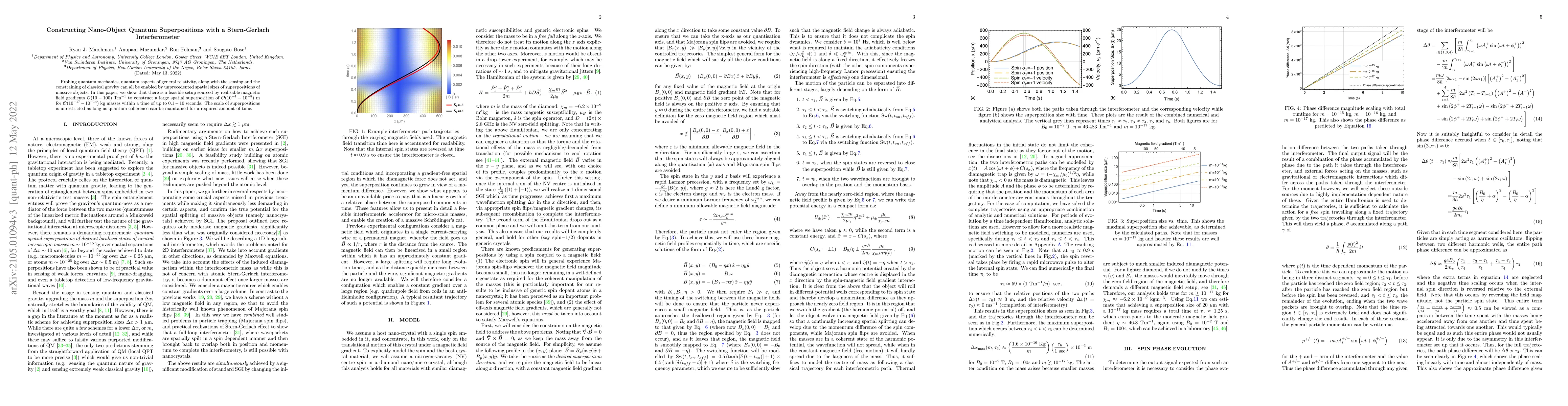 Thumbnail for Constructing Nano-Object Quantum Superpositions with a Stern-Gerlach
  Interferometer
