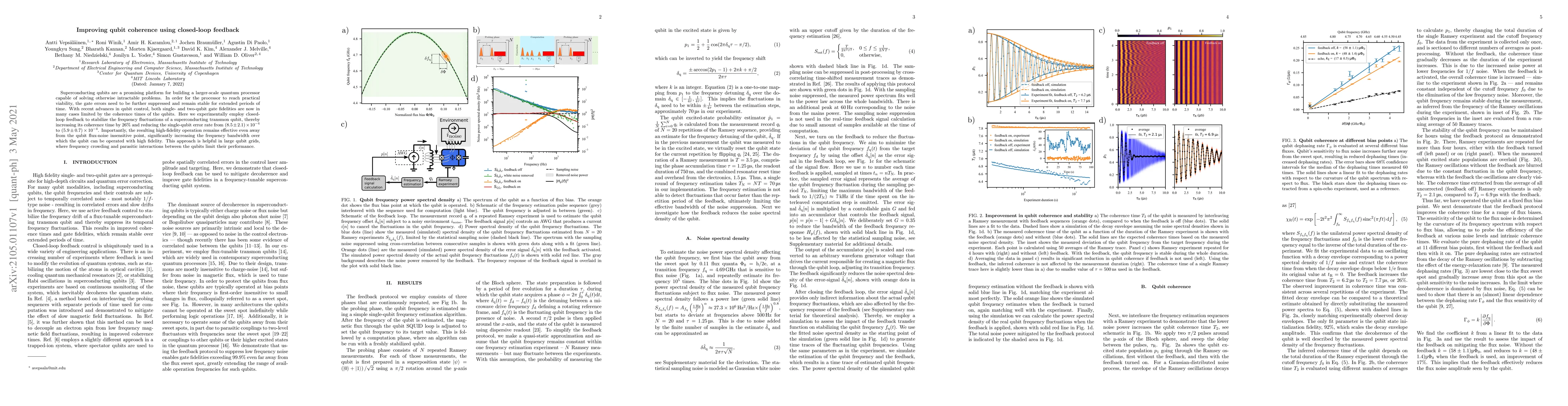 Thumbnail for Improving qubit coherence using closed-loop feedback