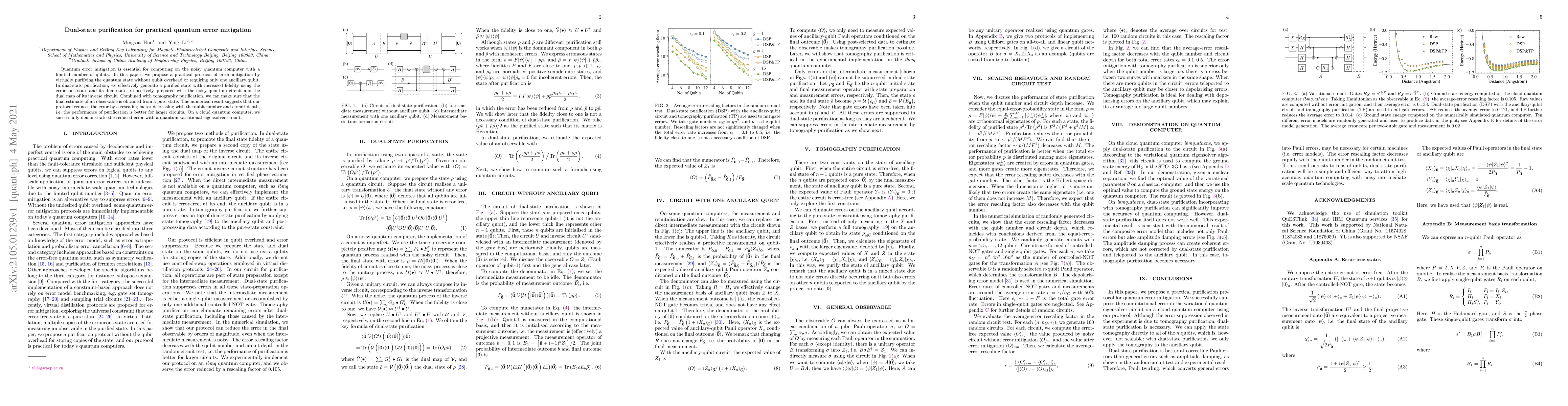 Thumbnail for Dual-state purification for practical quantum error mitigation