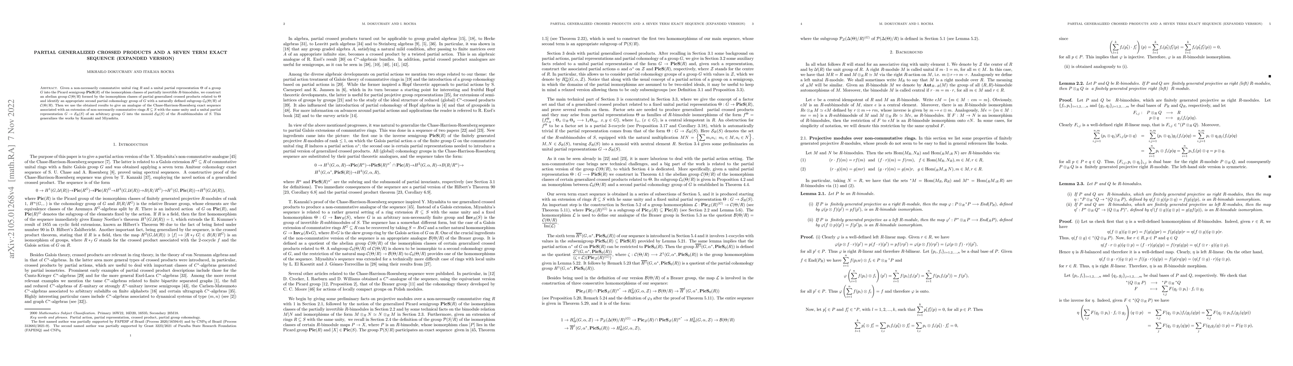 Thumbnail for Partial generalized crossed products and a seven term exact sequence
  (expanded version)