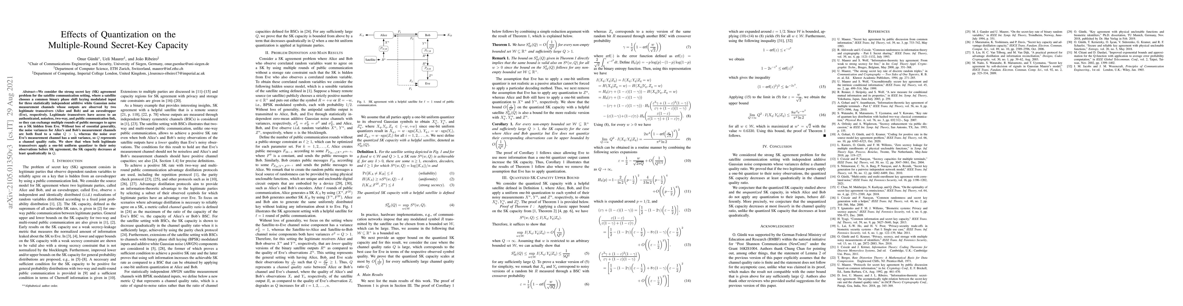 Thumbnail for Effects of Quantization on the Multiple-Round Secret-Key Capacity