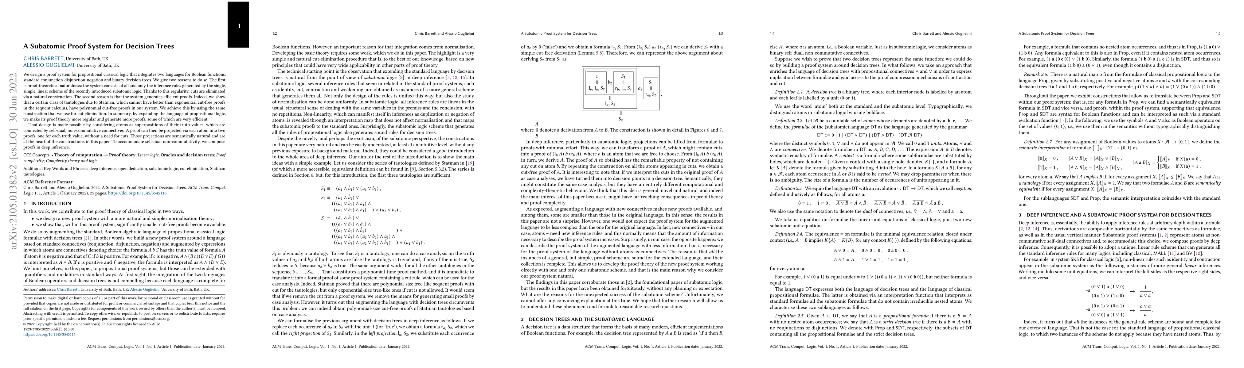 Thumbnail for A Subatomic Proof System for Decision Trees