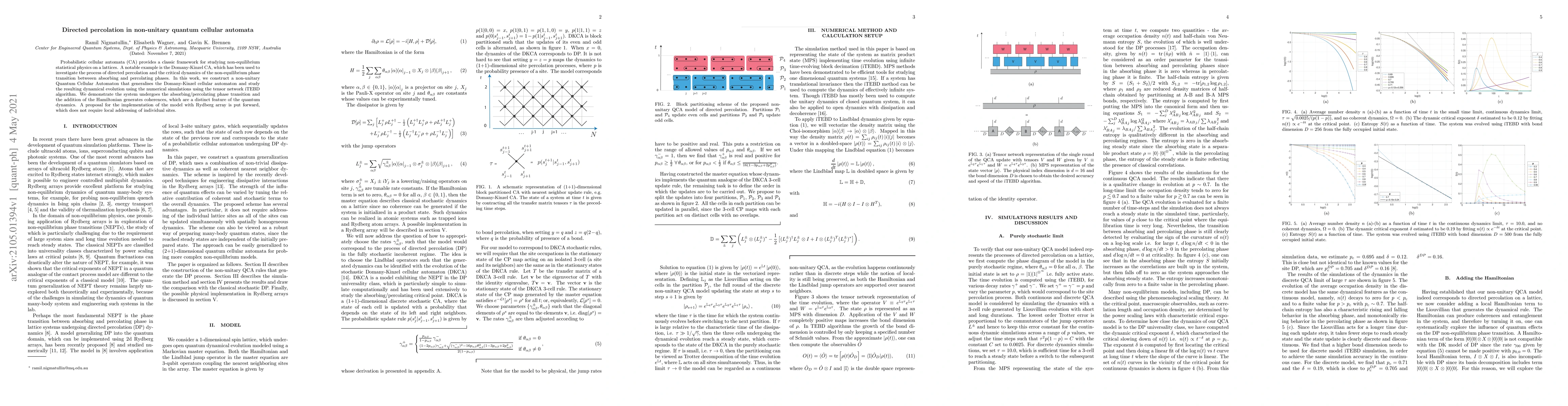 Thumbnail for Directed percolation in non-unitary quantum cellular automata