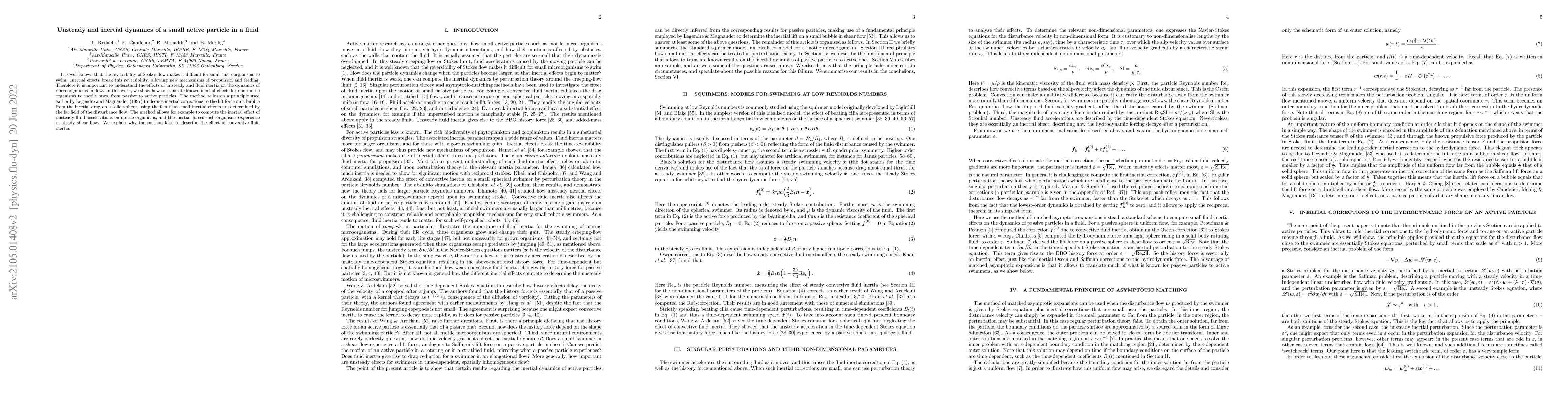 Thumbnail for Unsteady and inertial dynamics of an active particle in a fluid