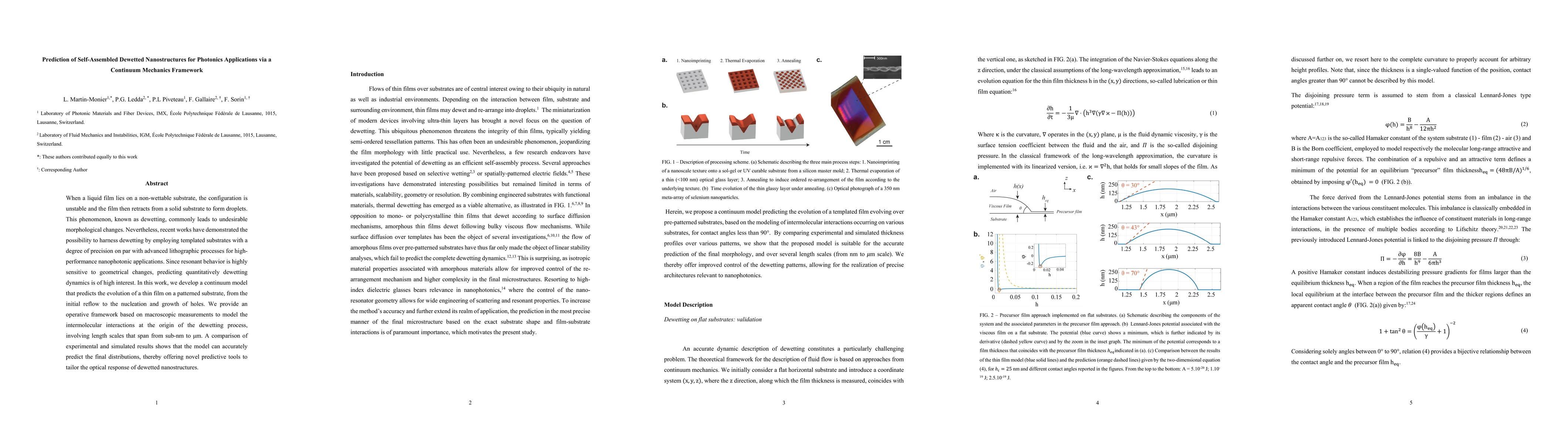 Thumbnail for Prediction of Self-Assembled Dewetted Nanostructures for Photonics
  Applications via a Continuum Mechanics Framework