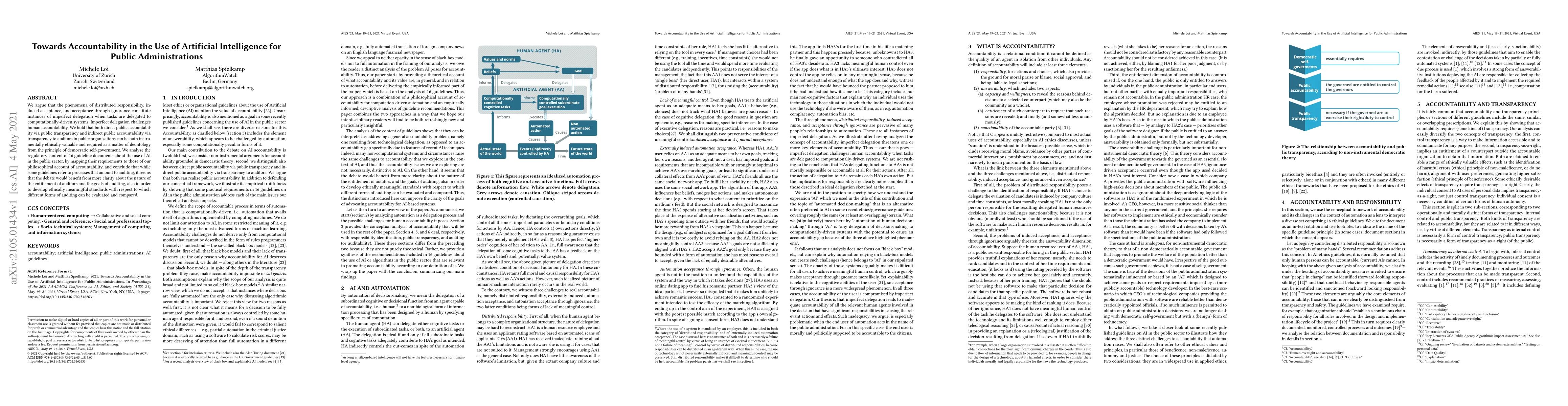 Thumbnail for Towards Accountability in the Use of Artificial Intelligence for Public
  Administrations