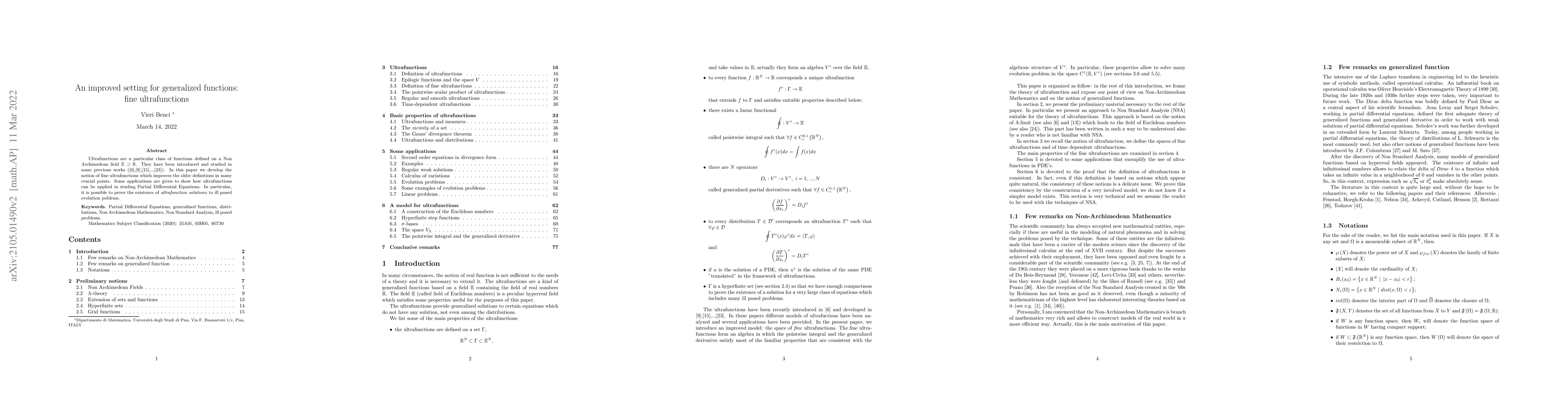 Thumbnail for An improved setting for generalized functions: fine ultrafunctions