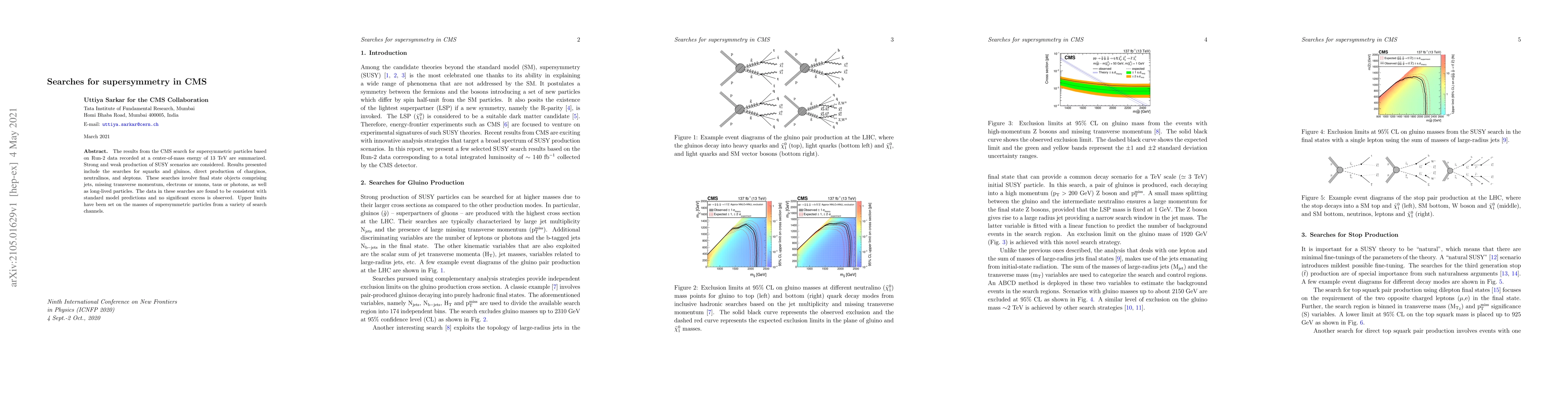 Thumbnail for Searches for supersymmetry in CMS