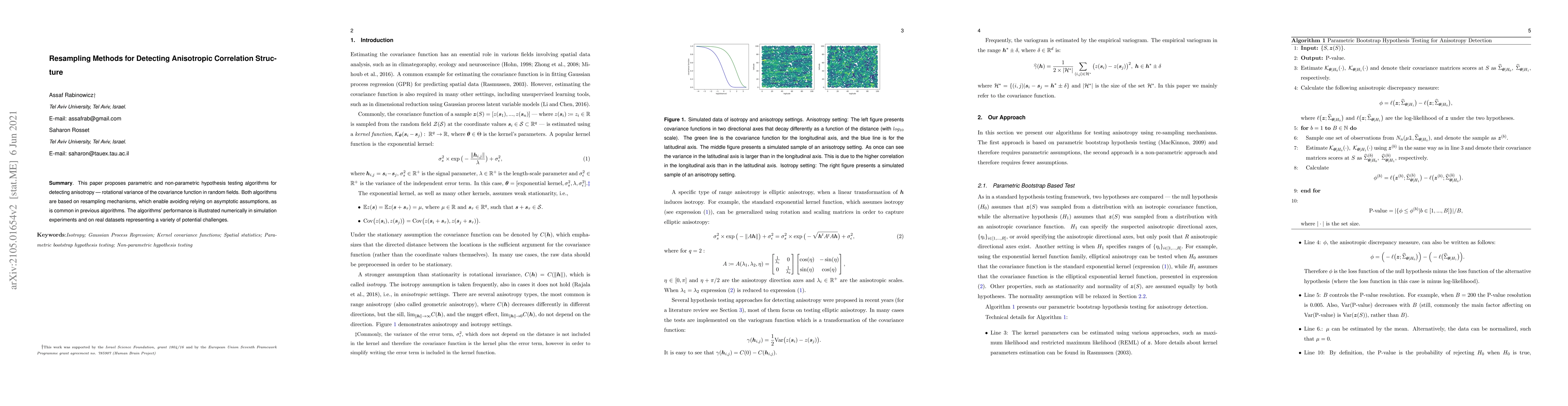 Thumbnail for Resampling Methods for Detecting Anisotropic Correlation Structure