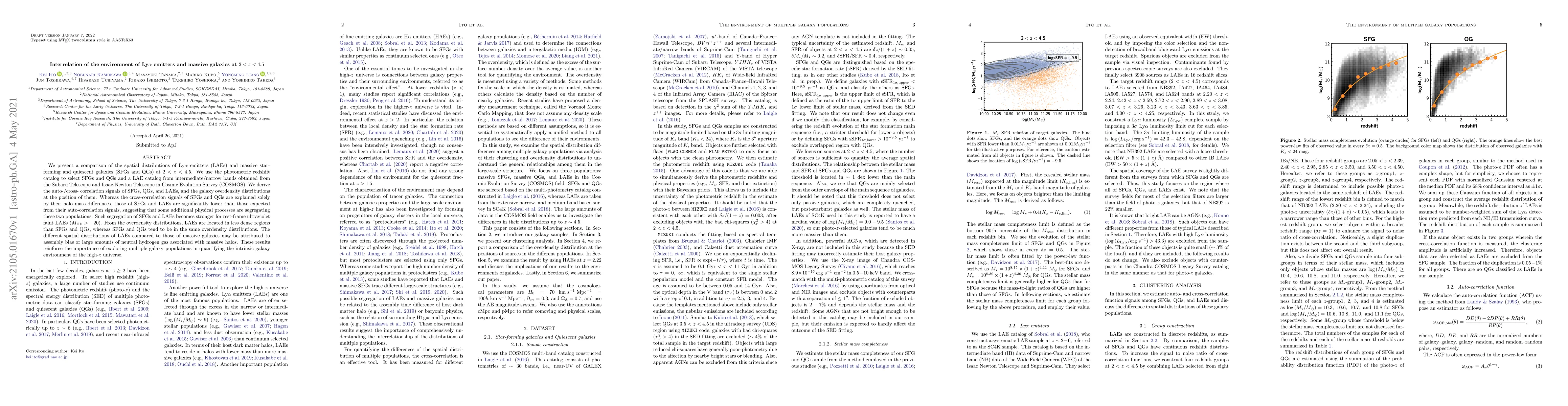 Thumbnail for Interrelation of the environment of Ly$\alpha$ emitters and massive
  galaxies at $2<z<4.5$