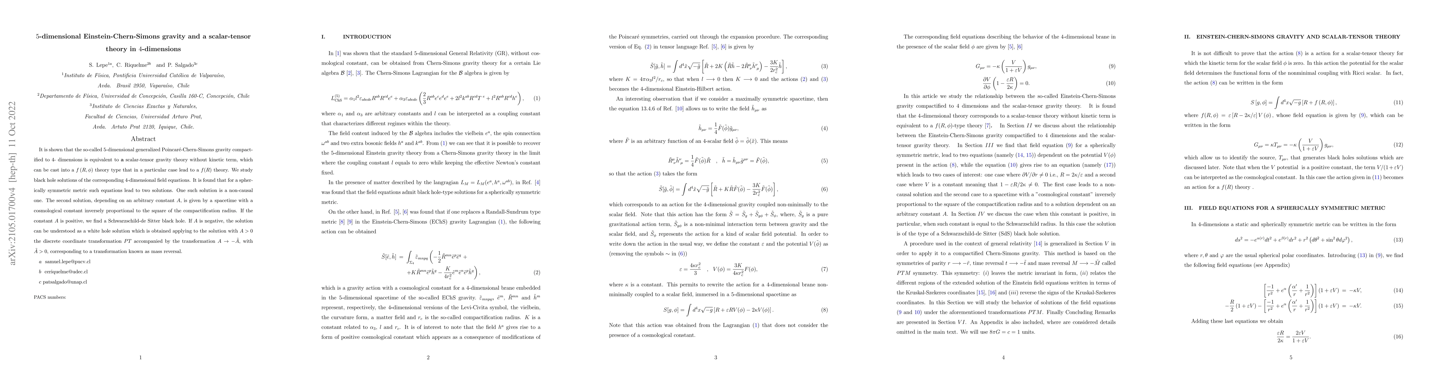 Thumbnail for Black and White holes in four-dimensional Chern-Simons gravity