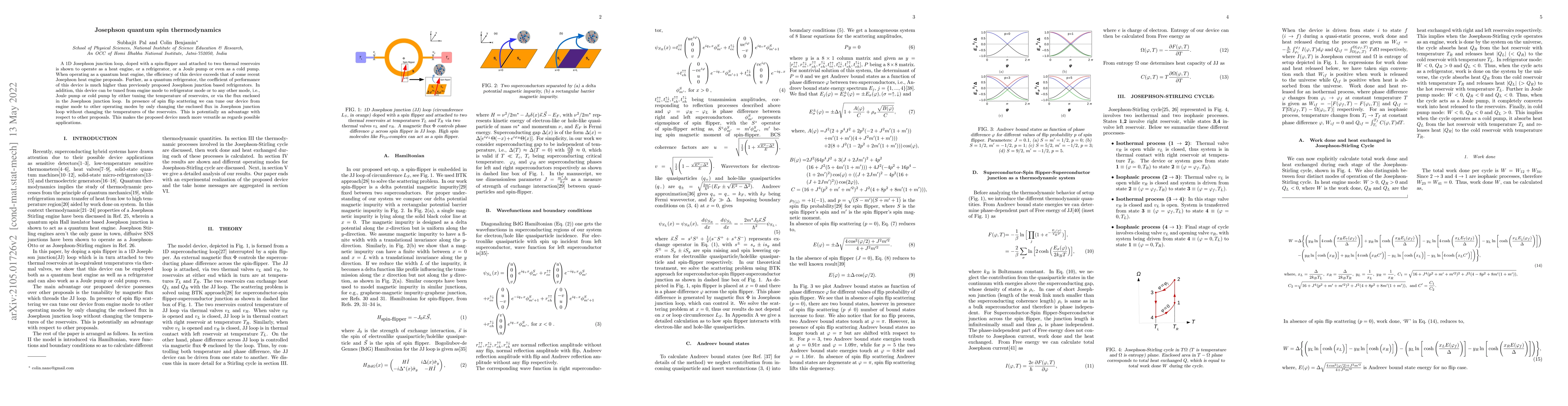Thumbnail for Josephson quantum spin thermodynamics