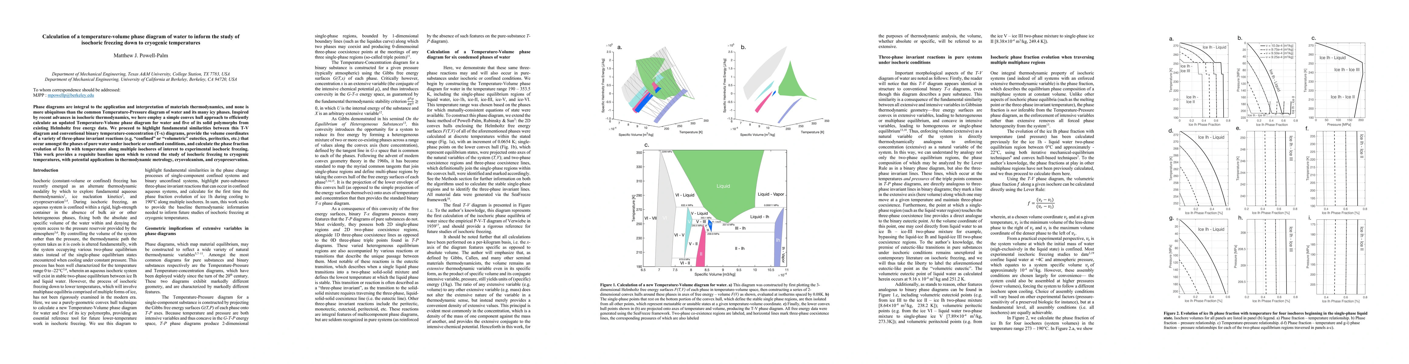 Thumbnail for Calculation of a temperature-volume phase diagram of water to inform the
  study of isochoric freezing down to cryogenic temperatures