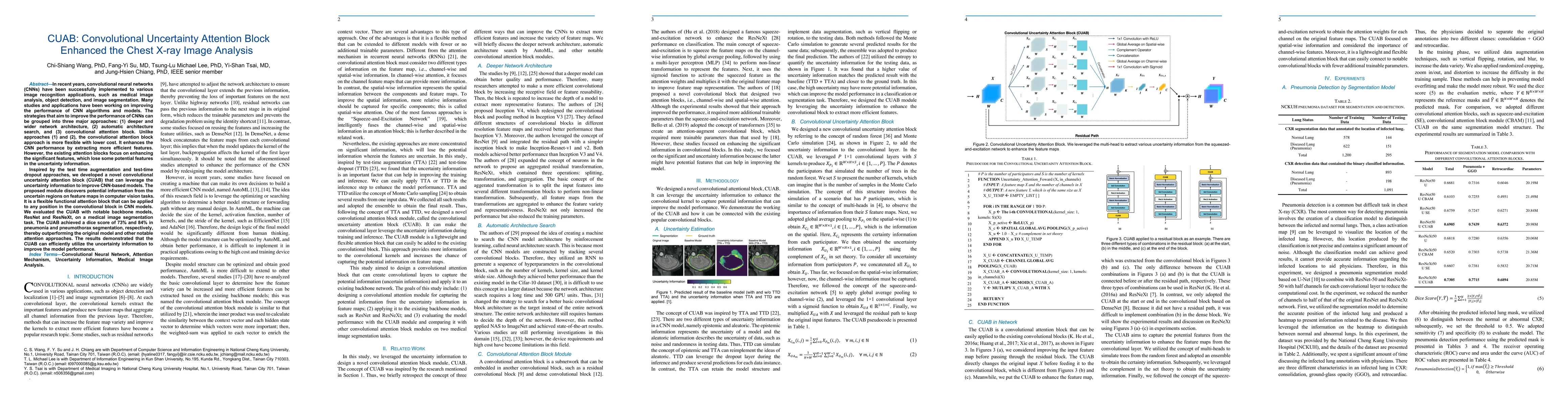 Thumbnail for CUAB: Convolutional Uncertainty Attention Block Enhanced the Chest X-ray
  Image Analysis