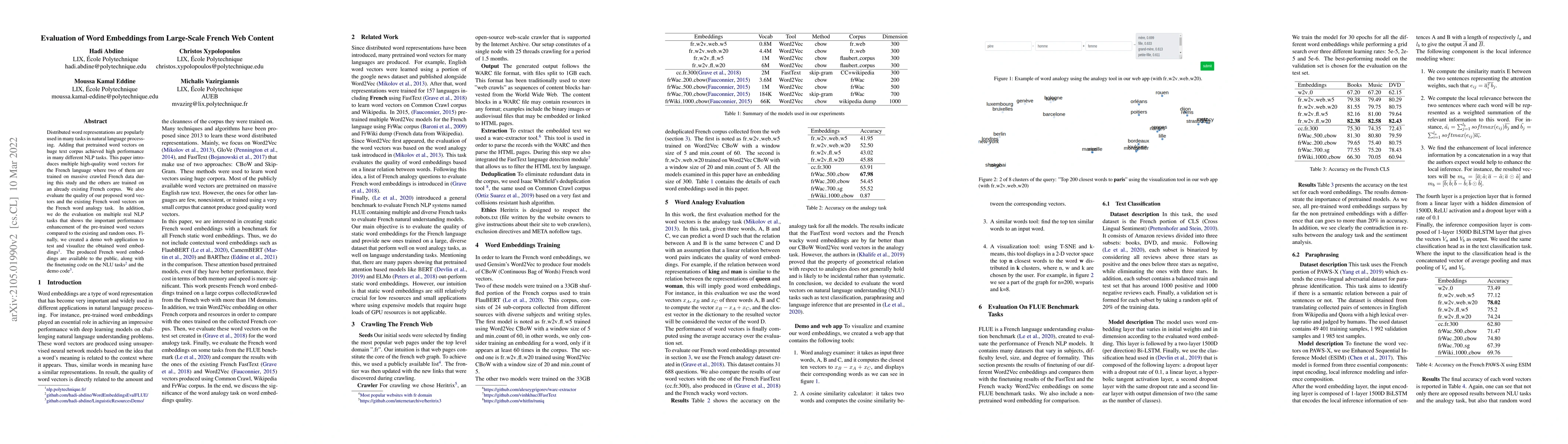 Thumbnail for Evaluation Of Word Embeddings From Large-Scale French Web Content
