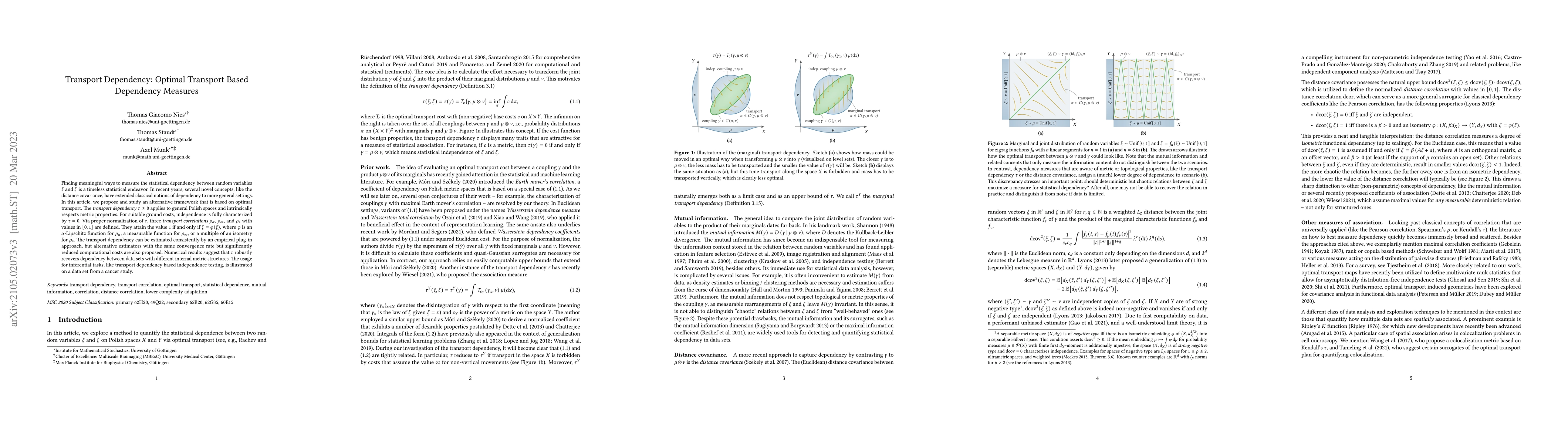 Thumbnail for Transport Dependency: Optimal Transport Based Dependency Measures