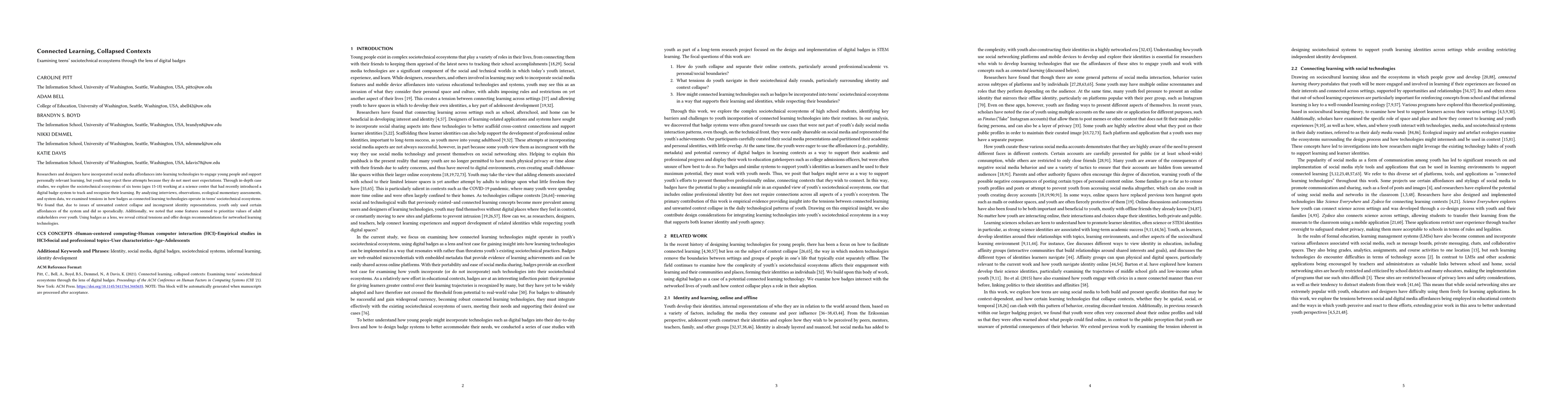Thumbnail for Connected Learning, Collapsed Contexts