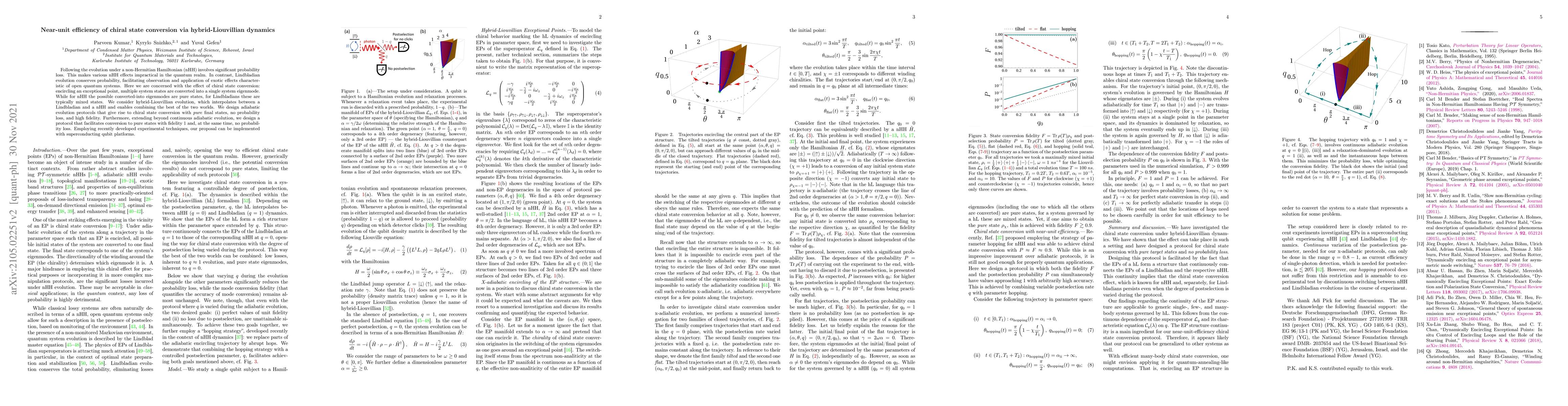 Thumbnail for Near-unit efficiency of chiral state conversion via hybrid-Liouvillian
  dynamics