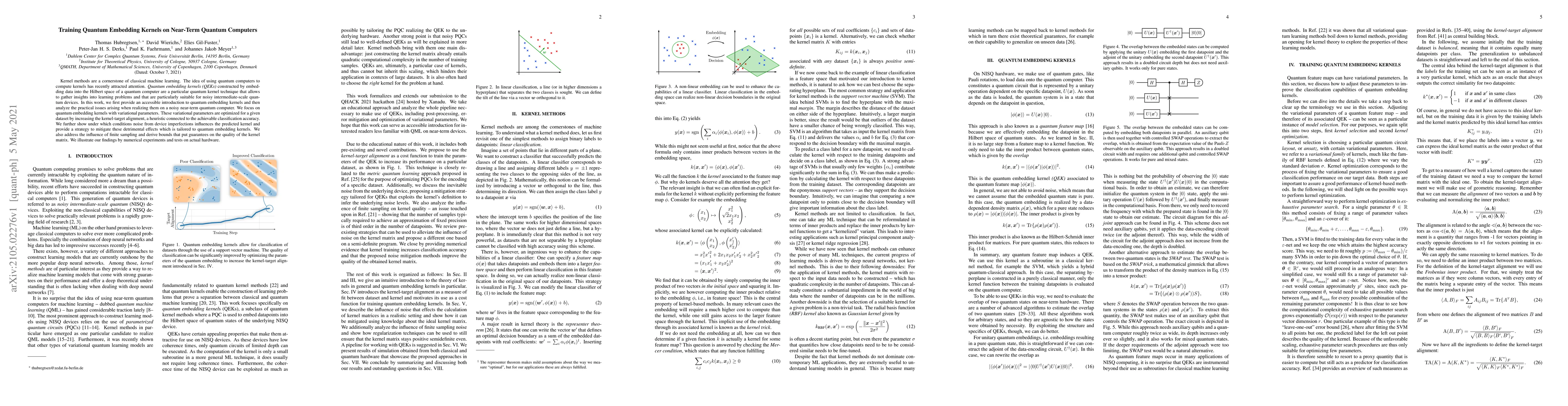 Thumbnail for Training Quantum Embedding Kernels on Near-Term Quantum Computers