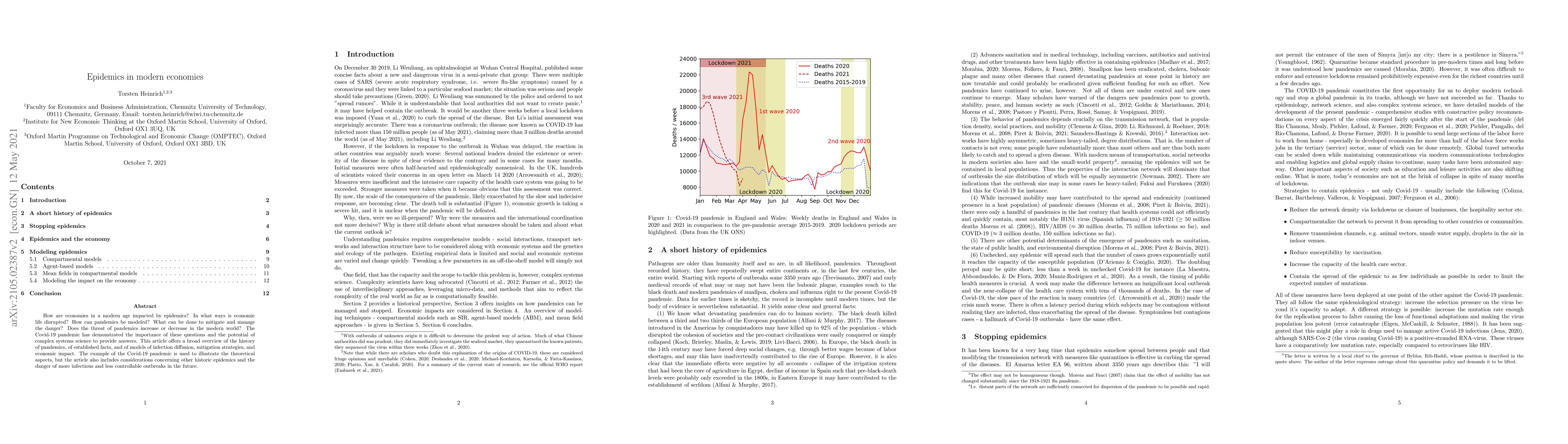 Thumbnail for Epidemics in modern economies