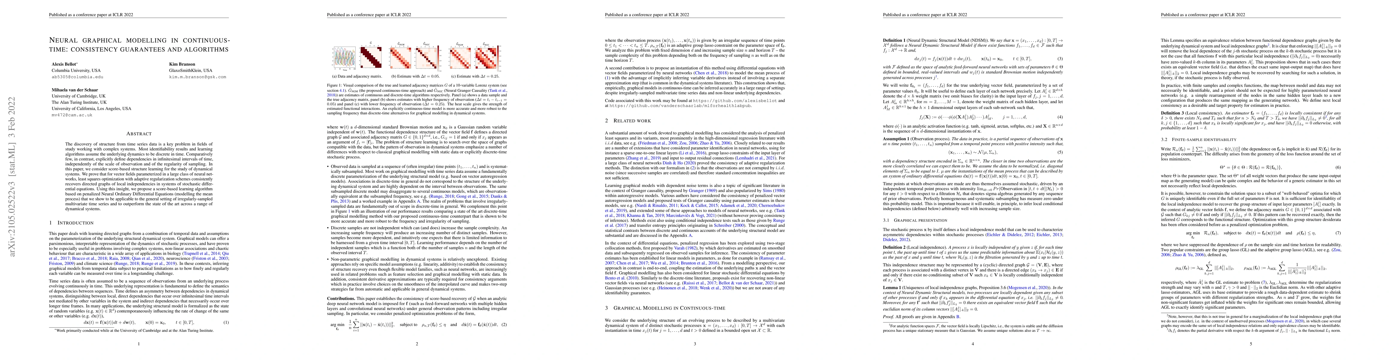 Thumbnail for Neural graphical modelling in continuous-time: consistency guarantees
  and algorithms