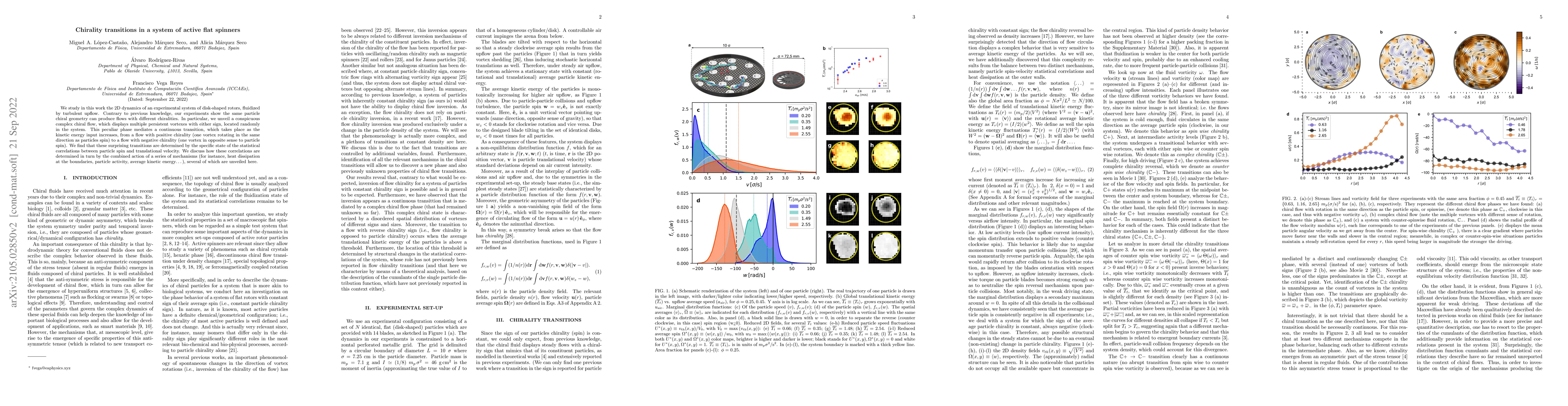 Thumbnail for Chirality transitions in a system of active flat spinners