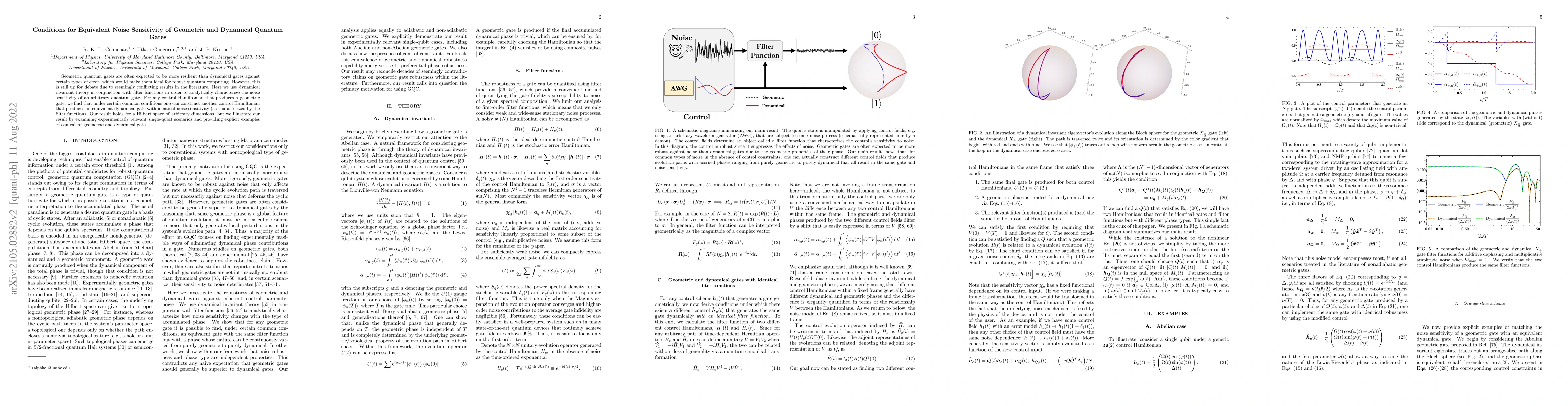 Thumbnail for Conditions for Equivalent Noise Sensitivity of Geometric and Dynamical
  Quantum Gates