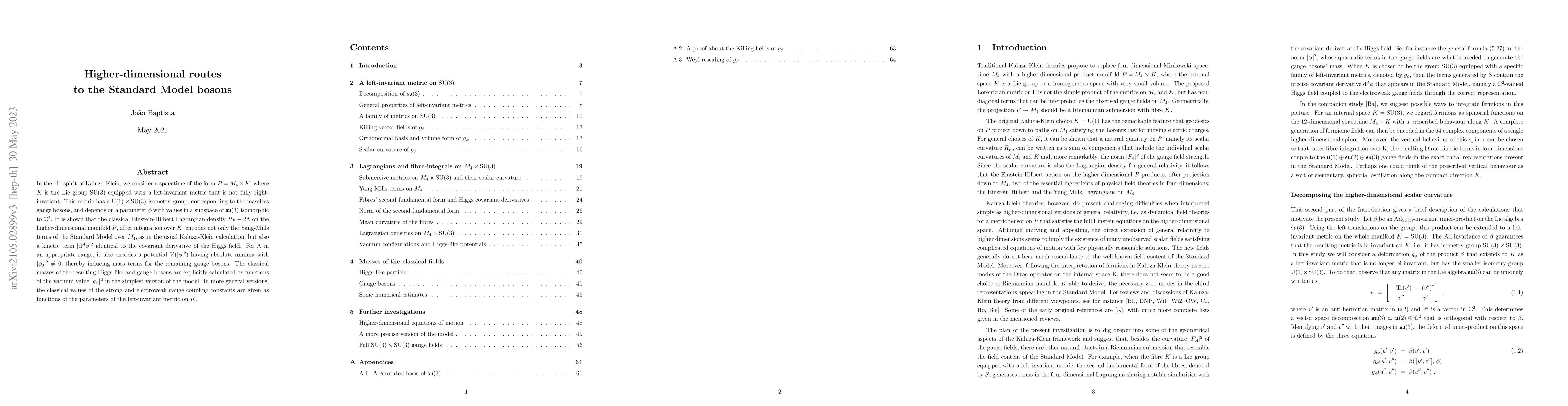 Thumbnail for Higher-dimensional routes to the Standard Model bosons