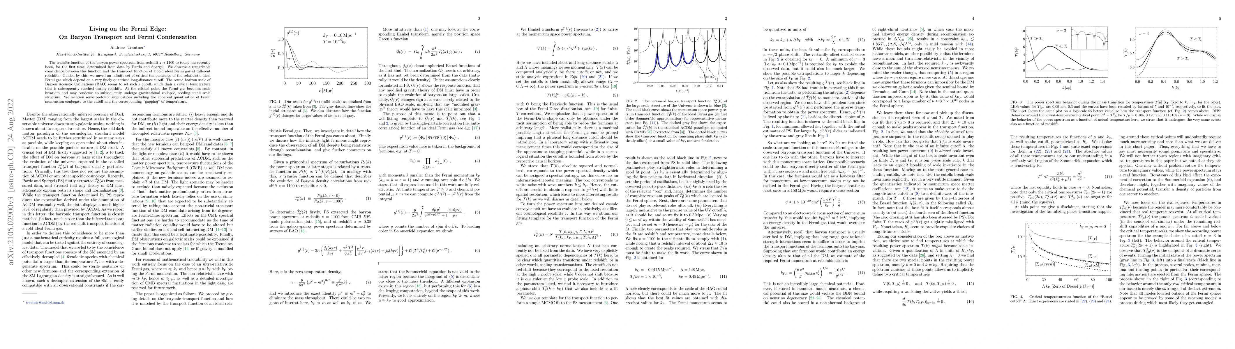 Thumbnail for Living on the Fermi Edge: On Baryon Transport and Fermi Condensation