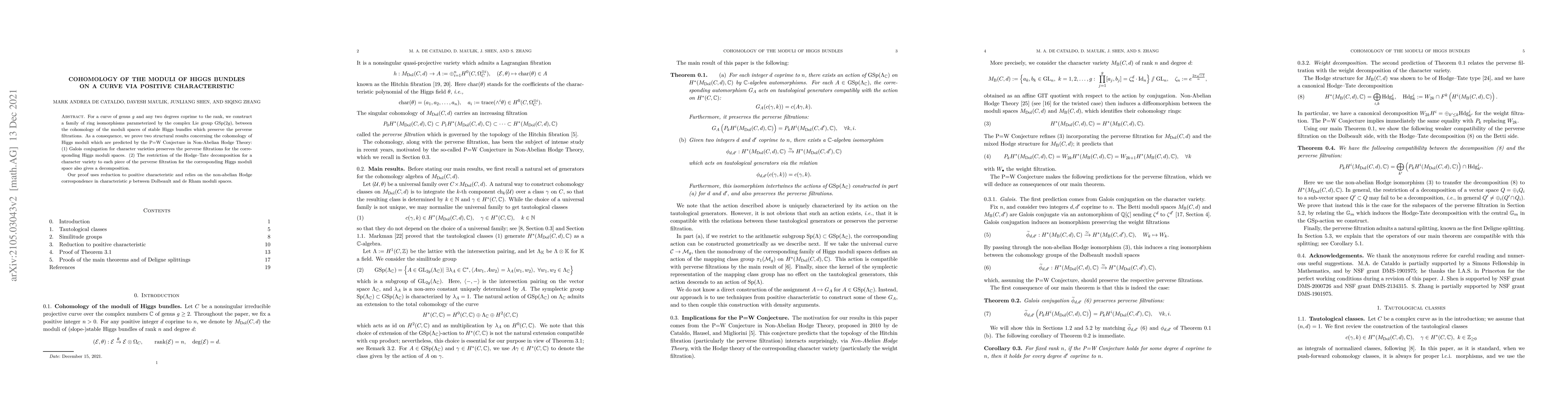 Thumbnail for Cohomology of the moduli of Higgs bundles via positive characteristic