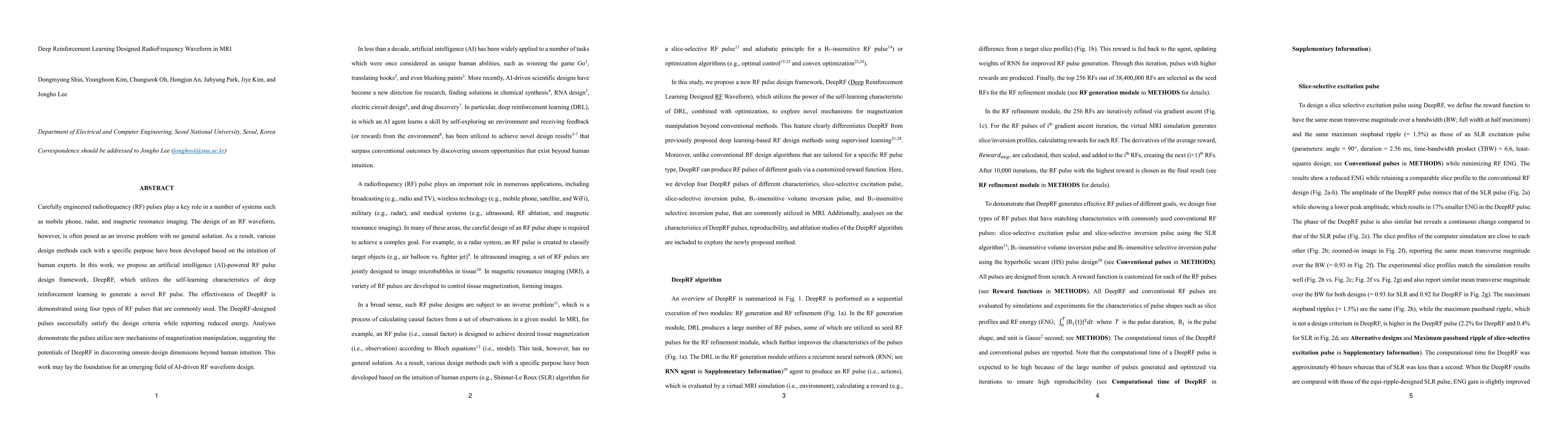 Thumbnail for Deep reinforcement learning-designed radiofrequency waveform in MRI
