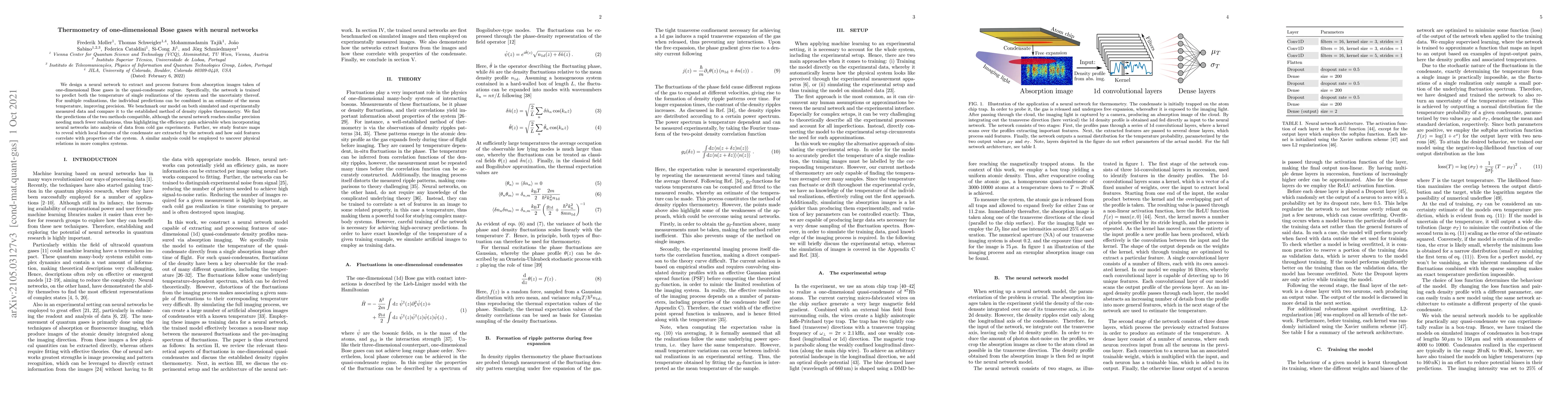Thumbnail for Thermometry of one-dimensional Bose gases with neural networks