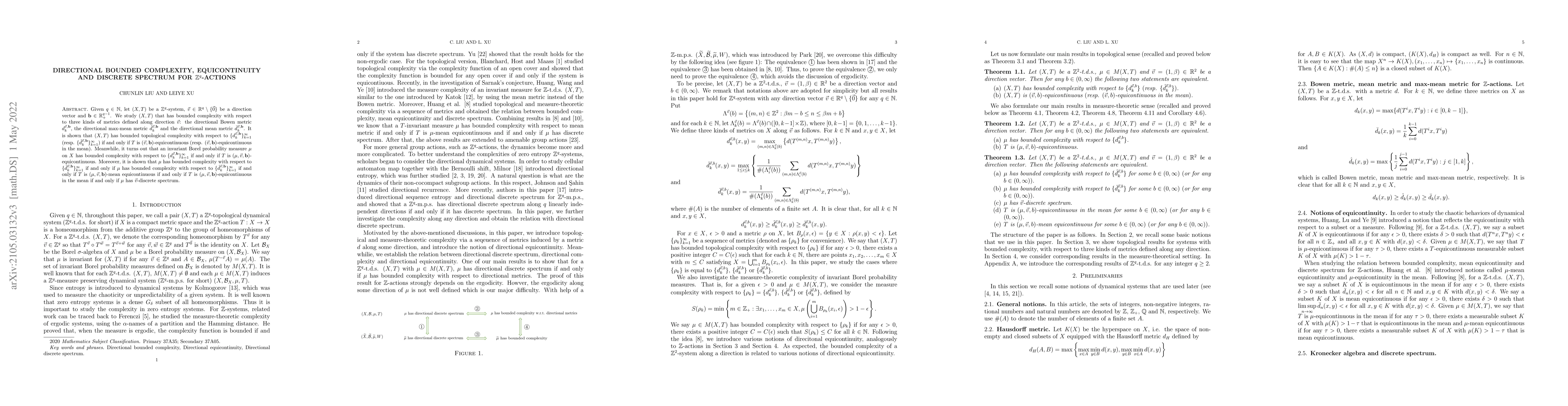 Thumbnail for Directional bounded complexity, mean equicontinuity and discrete
  spectrum for $\mathbb{Z}^q$-actions