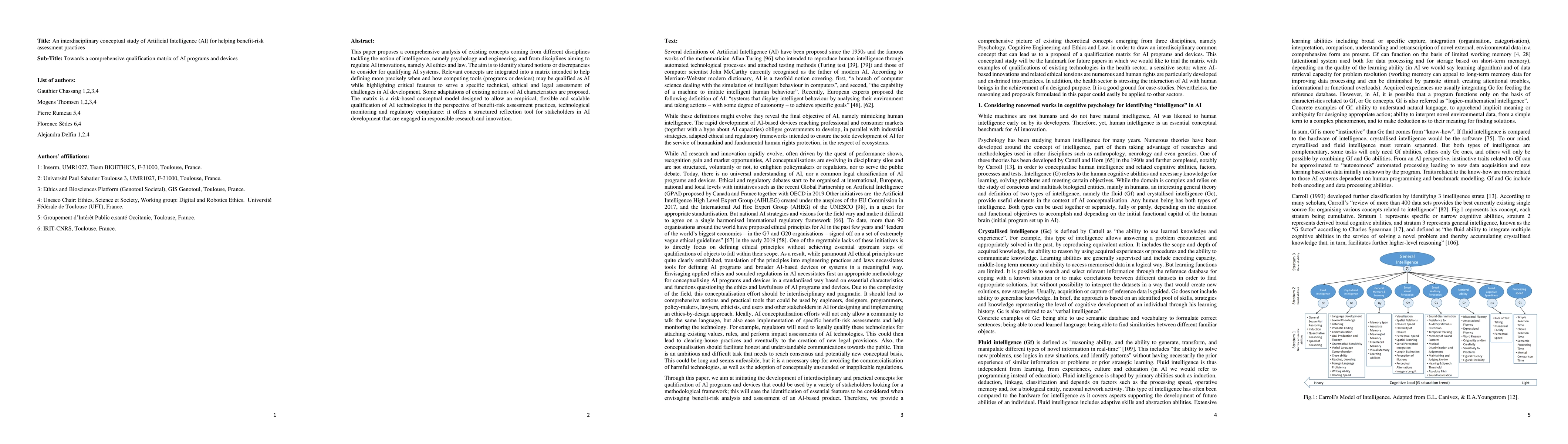 Thumbnail for An interdisciplinary conceptual study of Artificial Intelligence (AI)
  for helping benefit-risk assessment practices: Towards a comprehensive
  qualification matrix of AI programs and devices (pre-print 2020)