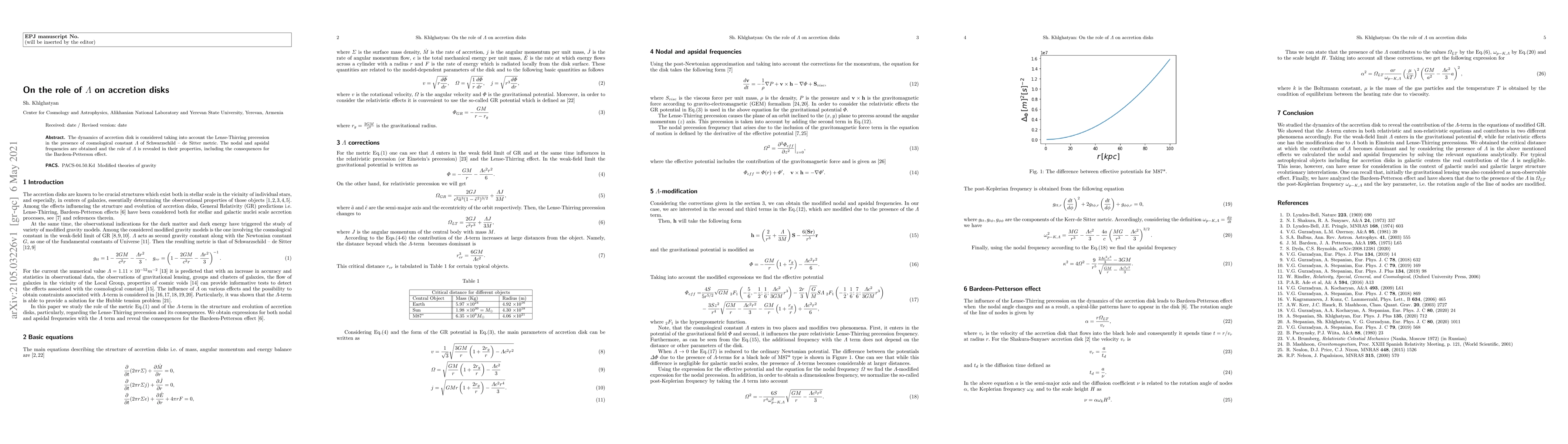 Thumbnail for On the role of $\Lambda$ on accretion disks