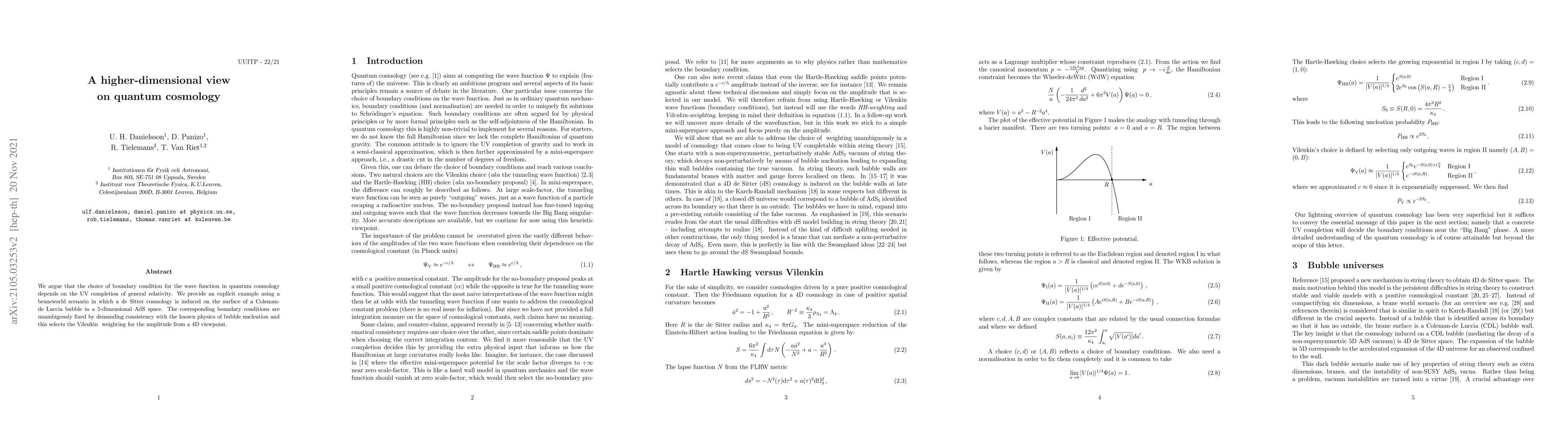 Thumbnail for A higher-dimensional view on quantum cosmology