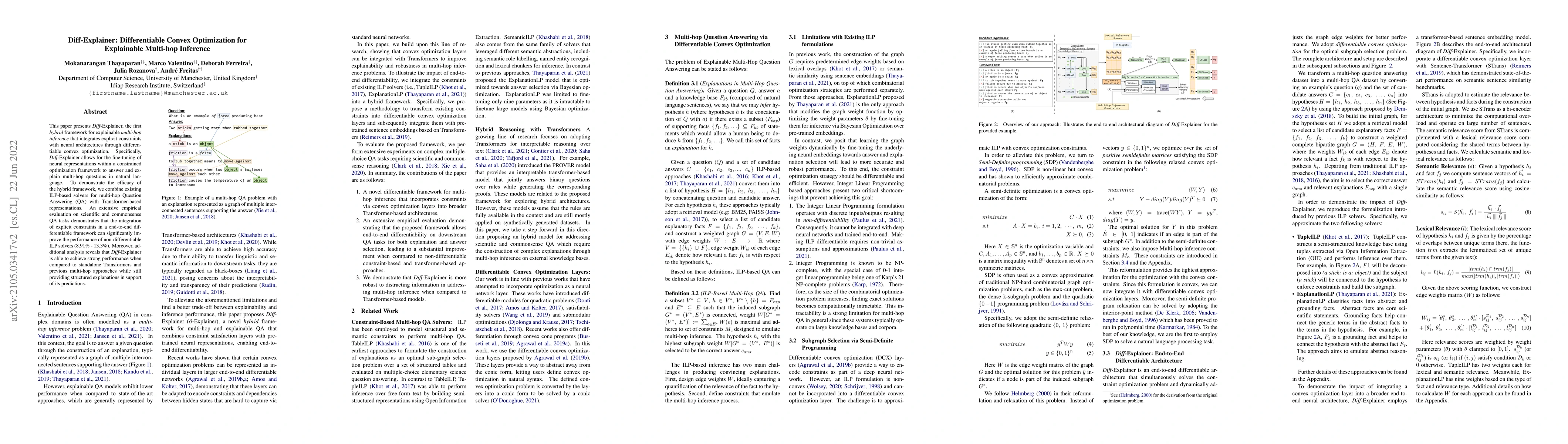 Thumbnail for Diff-Explainer: Differentiable Convex Optimization for Explainable
  Multi-hop Inference