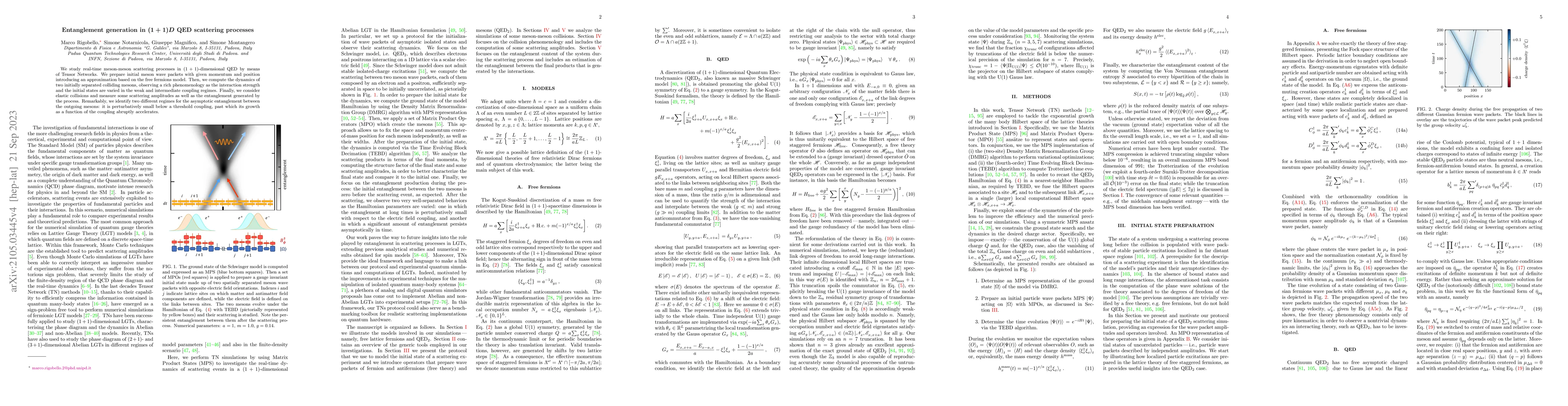 Thumbnail for Entanglement generation in $(1+1)D$ QED scattering processes
