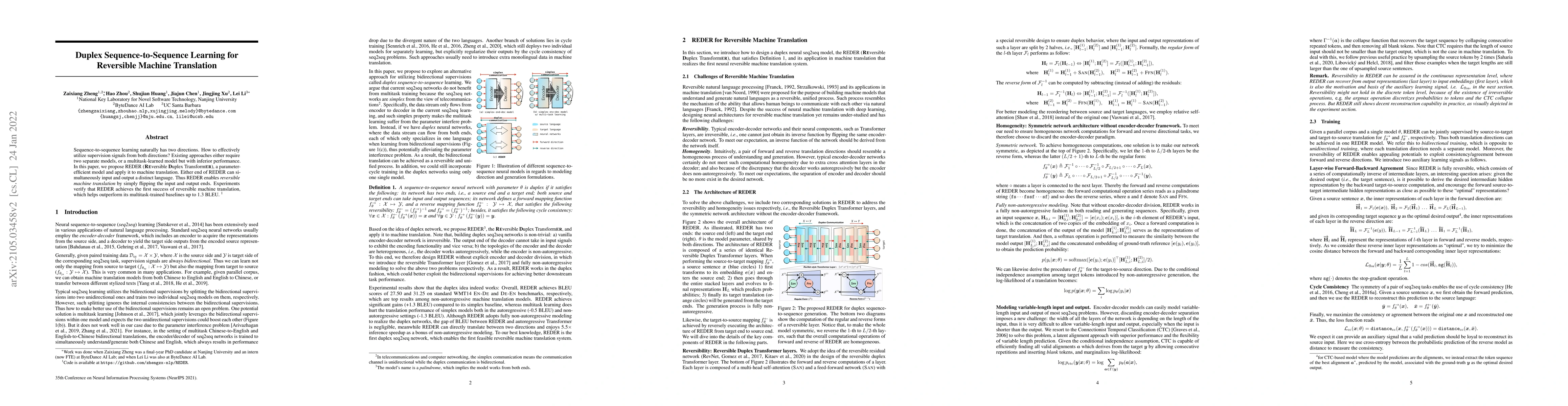 Thumbnail for Duplex Sequence-to-Sequence Learning for Reversible Machine Translation