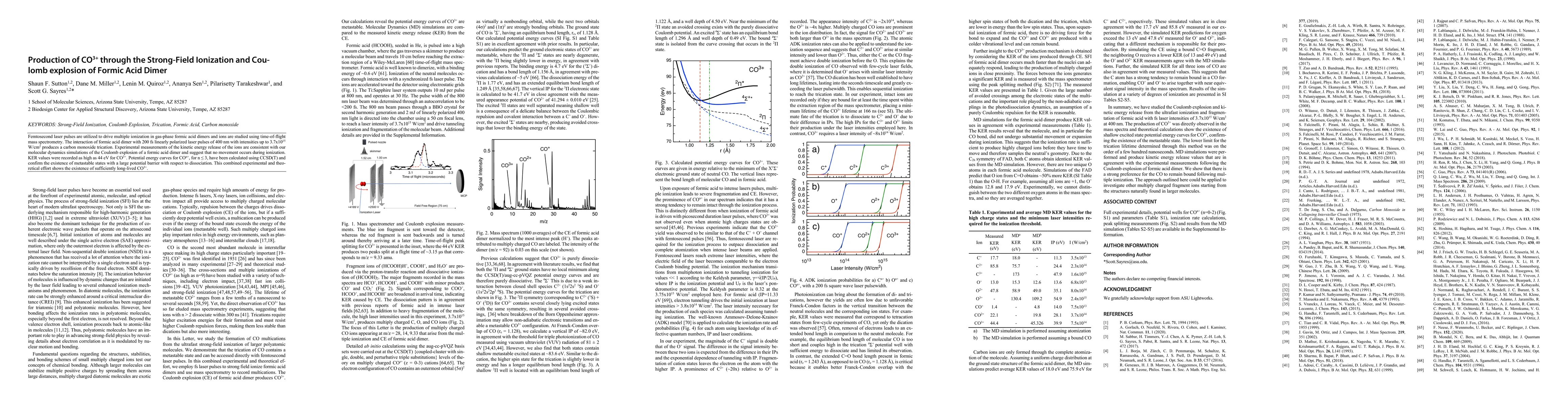 Thumbnail for Production of CO3+ through the Strong-Field Ionization and Coulomb
  Explosion of Formic Acid Dimer
